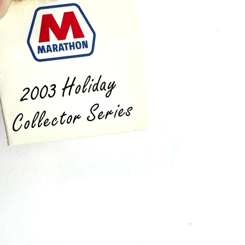 Marathon Gas 2003‎ Holiday Collector Series Santa Mrs Claus Ornaments Set of 2